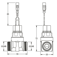KWC Magnetventil, F5, Bistabil, 6 VDC, 2030058554