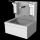 KWC Hygienewaschplatz, Elek, Edelstahl, AP, Thermostat, 550x650x425 mm, 230 VAC