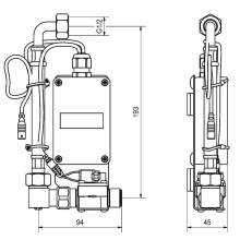 KWC Smart Urinal Unit, F5, Elek, für Edelstahlurinal, für. Batt./net