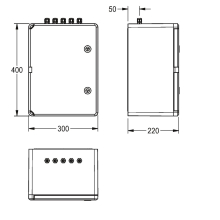 KWC Steuerschrank ECC2, A3000open, Kst, AP, mit Glt-protokoll, 230 VAC-24 VDC