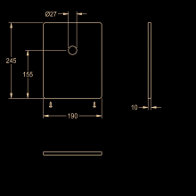 KWC Edelstahlabdeckplatte, F5, 190x245 mm, 3600008853