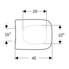 Geberit WC-Sitz Renova Nr.1 Plan, mit Deckel, weiß, 572110000