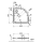 Vitra S100 Acryl Viertelkreis BRW 900x900x35mm, Radius 550mm weiß