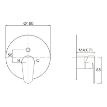 Beitz & Walz AQVABASIC I Fertigmontageset Wannenfüll- und Brause chrom f. C-Box