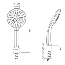 Beitz & Walz AqvaBasic III Wannenset mit Handbr. 1-strahlig