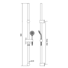 Beitz & Walz AqvaBasic III Brauseset 95 cm 3-strahlig
