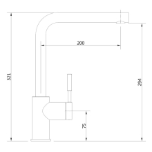 Beitz & Walz Aqvadesign Spültisch-Ehm. / rund /seitl. Hebel / mattschwarz