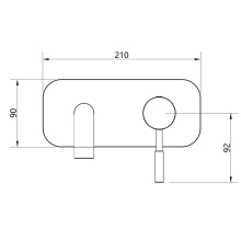 Beitz & Walz Aqvadesign Waschtisch-Ehm. Wand  ST / rund  / neu / schwarz