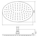 Beitz & Walz Aqvadesign Kopfbrause 300 mm / oval / chrom