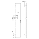 Beitz & Walz AqvaShower Wandstange 950 mm, mattschwarz