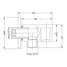 Beitz & Walz AqvaShower Konushalter m. Wandanschluss 1/2", chrom