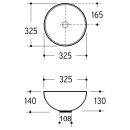 Beitz & Walz AqvaCeramica Aufsatzwaschtisch 325 mm...