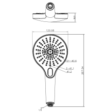 Beitz & Walz AqvaShower Handbrause 3-strahlig, , mattschwarz