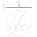 Beitz & Walz AqvaShower Kopfbrause 400 x 2 mm,...