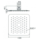 Beitz & Walz AqvaShower Kopfbrause 200 x 200 x 2 mm,...
