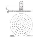 Beitz & Walz AqvaShower Kopfbrause 200 x 2 mm,...