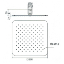 Beitz & Walz AqvaShower Kopfbrause 300 x 300 x 2 mm,...
