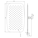 Beitz & Walz AqvaShower Kopfbrause 400 x 250 x 2  mm...