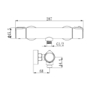 Beitz & Walz AQVATHERM Brause AP Thermostat 1/2"...