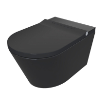 Beitz & Walz AqvaCeramica Dusch-WC Wand Tiefspüler spülrandlos 596 x 370 mm - mattschwarz -