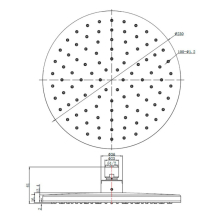 Beitz & Walz AqvaShower Kopfbrause 230 x 12 mm, chrom