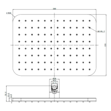 Beitz & Walz AqvaShower Kopfbrause 310 x 200 x 12 mm, chrom