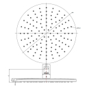 Beitz & Walz AqvaShower Kopfbrause 310 x 12 mm, chrom