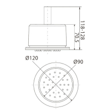 Beitz & Walz AqvaShower schwenkbare Seitenbrause/ rund / chrom