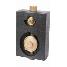 Schlösser Armaturen MONTAGEBLOCK MONO, TYP 2"-KOAX MIT BEF.-MATERIAL, IG 3/4", ROTGUSS