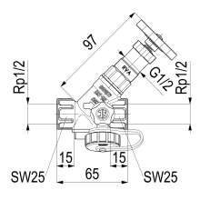 Schlösser Armaturen KFR-VENTIL, MUFFENANSCHLUSS M.E, NST.SP, DN15, 1/2", PR-MS, DVGW