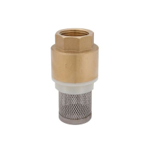 Schlösser Armaturen FUSSVENTIL, SYSTEM YORK, M.FEDER UND NIRO-SAUGKORB, 1/2", MESSING