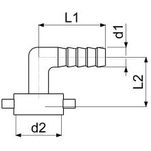 Schlösser Armaturen WINKELVERSCHRAUBUNG FLACHDICHTEND, 3/8"x3/4", CHROM