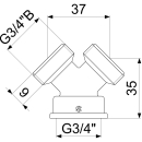 Schlösser Armaturen Y-VERTEILERSTUECK DN20 2xAG,...