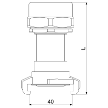 Schlösser Armaturen GARTENSPRITZE, FORM SIRO MIT SCHNELLKUPPLUNG, DN20, 3/4", MS