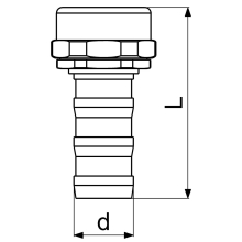 Schlösser Armaturen GARTENSPRITZE, FORM SIRO MIT DREHBAREM KOPF, DN20, 3/4", MS