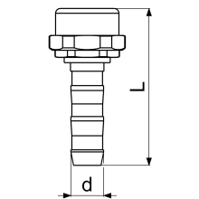 Schlösser Armaturen GARTENSPRITZE, FORM SIRO MIT DREHBAREM KOPF, DN15, 1/2", MS