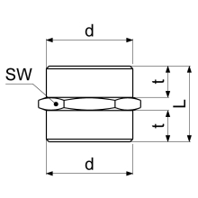 Schlösser Armaturen NIPPEL AGxAG BEIDSEITIG 1", MESSING