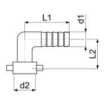 Schlösser Armaturen WINKELVERSCHRAUBUNG FLACHDICHTEND, 1/2"x1/2", MESSING