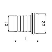 Schlösser Armaturen VATERTEIL MIT WULST U.DICHTUNG 1"x1", MESSING