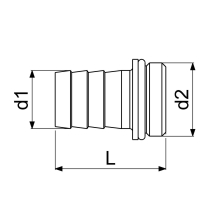 Schlösser Armaturen VATERTEIL MIT WULST U.DICHTUNG 3/4"x3/4", MESSING