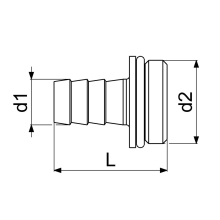 Schlösser Armaturen VATERTEIL MIT WULST U.DICHTUNG 1/2"x3/4", MESSING