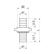 Schlösser Armaturen MS-SCHLAUCHVERSCHRAUBUNG 3-TEILIG, FLACHDICHTEND, 3/4"x1"