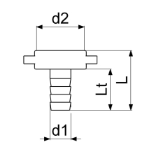 Schlösser Armaturen MS-SCHLAUCHVERSCHRAUBUNG 2-TEILIG, FLACHDICHTEND, 1/2"x1"