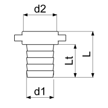 Schlösser Armaturen MS-SCHLAUCHVERSCHRAUBUNG 2-TEILIG, FLACHDICHTEND, 1"x1"