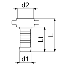Schlösser Armaturen MS-SCHLAUCHVERSCHRAUB, SCHWER 2-TEILIG, FLACHDICHTEND, 1/2"x1/2"