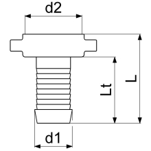 Schlösser Armaturen MS-SCHLAUCHVERSCHRAUB, SCHWER 2-TEILIG, FLACHDICHTEND, 3/4"x1"