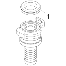 Schlösser Armaturen SCHNELLKUPPLUNG MIT KONTER-MU DN25, 1", MESSING, KTW+W270