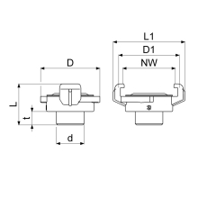 Schlösser Armaturen SCHNELLKUPPLUNG MIT AG DN15, 1/2", MESSING, KTW+W270