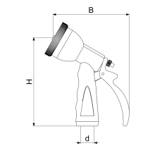Schlösser Armaturen GARTEN-HANDBRAUSE, M. DICHTUNG IG3/4", LEICHTMET, KUNSTSTOFFBESCH