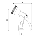 Schlösser Armaturen GARTEN-HANDBRAUSE, M. DICHTUNG...